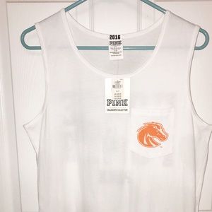 NWT PINK Collegiate- Boise State Broncos Tank Top
